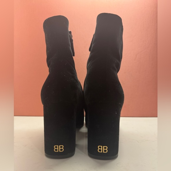 Balenciaga Black Velvet Booties - Picture 4 of 6